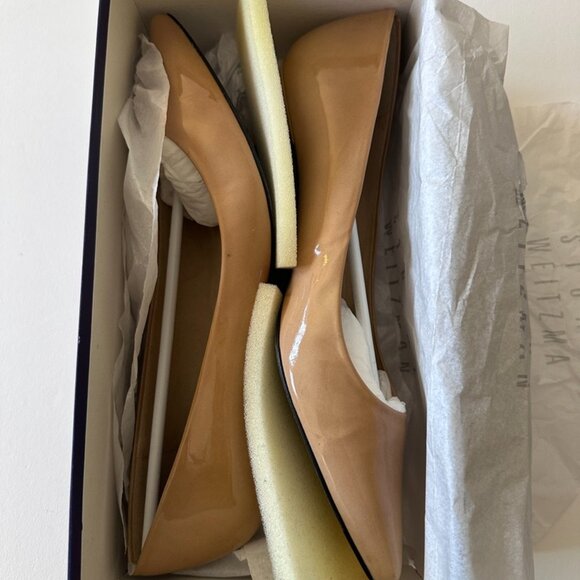 Stuart Weitzman Size 11.5 “Adobe” Patent Kitten Heel Pumps - Picture 8 of 8